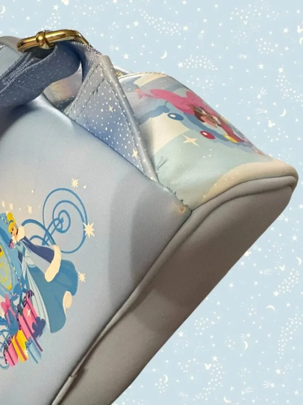 Loungefly Disney Cinderella Light Up Holiday Castle Mini Backpack and Wallet